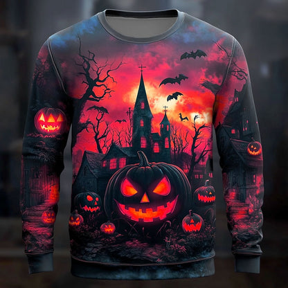 Men's Pumpkin Cemetery Party Sweatshirt