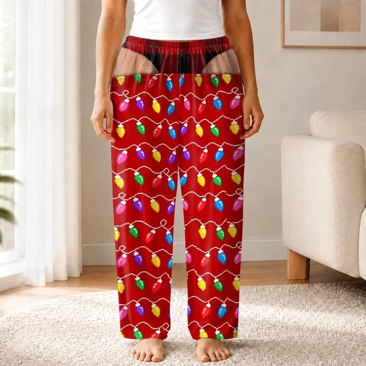 Fun Family Lights Gift Pajama Pants