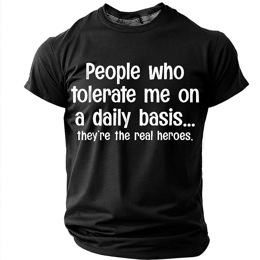 Men's Humorous Graphic Print Tee