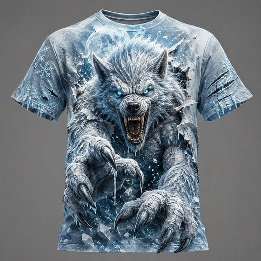 Men's Werewolf Shadow Graphic 3D Tee