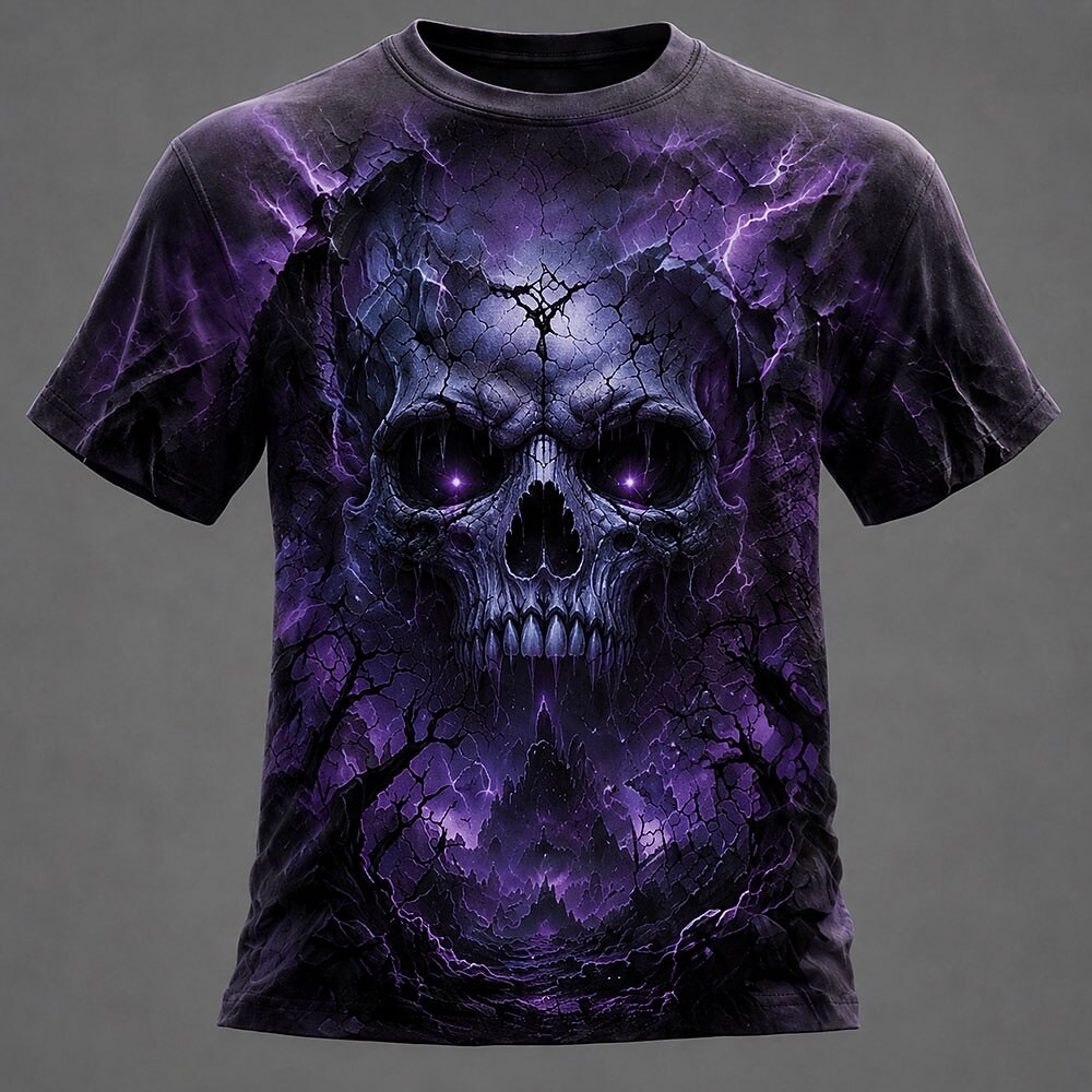 Men's Moon Grim Reaper Skull Tee