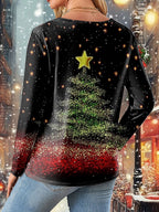 Women's Christmas Tree Snowflake Longsleeve Tee