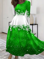 Women's Christmas Graphic Casual Dress