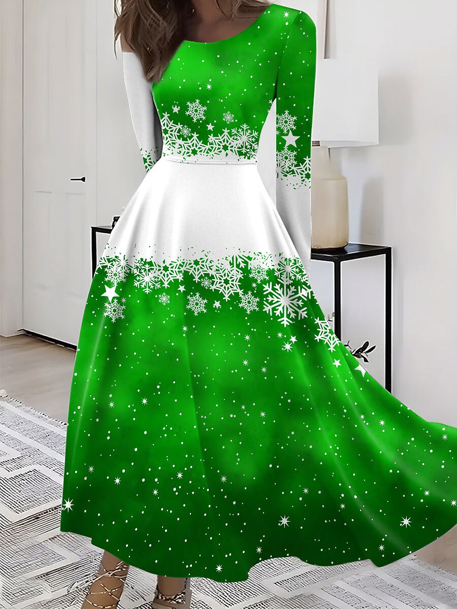 Women's Christmas Graphic Casual Dress