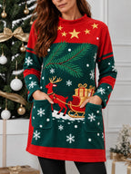 Christmas Tree Snowflake Long Sweatshirt