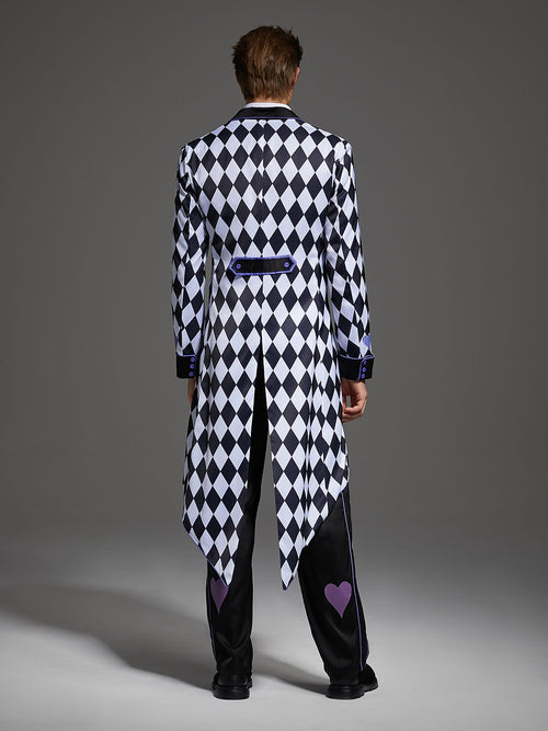Men's Halloween Joker Clown Tailcoat Costume Set