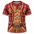 Christmas Gingerbread Man Funny Graphic T-Shirt
