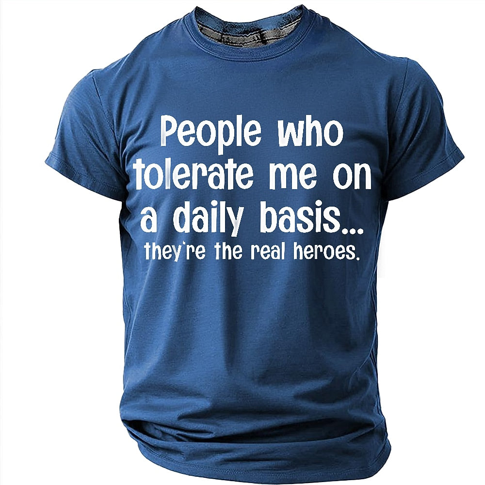 Men's Humorous Graphic Print Tee