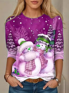 Women's Classic Snowman Christmas T-Shirt