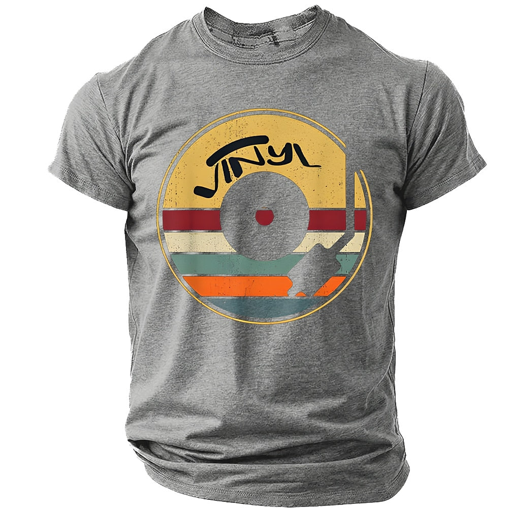 Men's Sunset Vinyl Record Graphic Tee