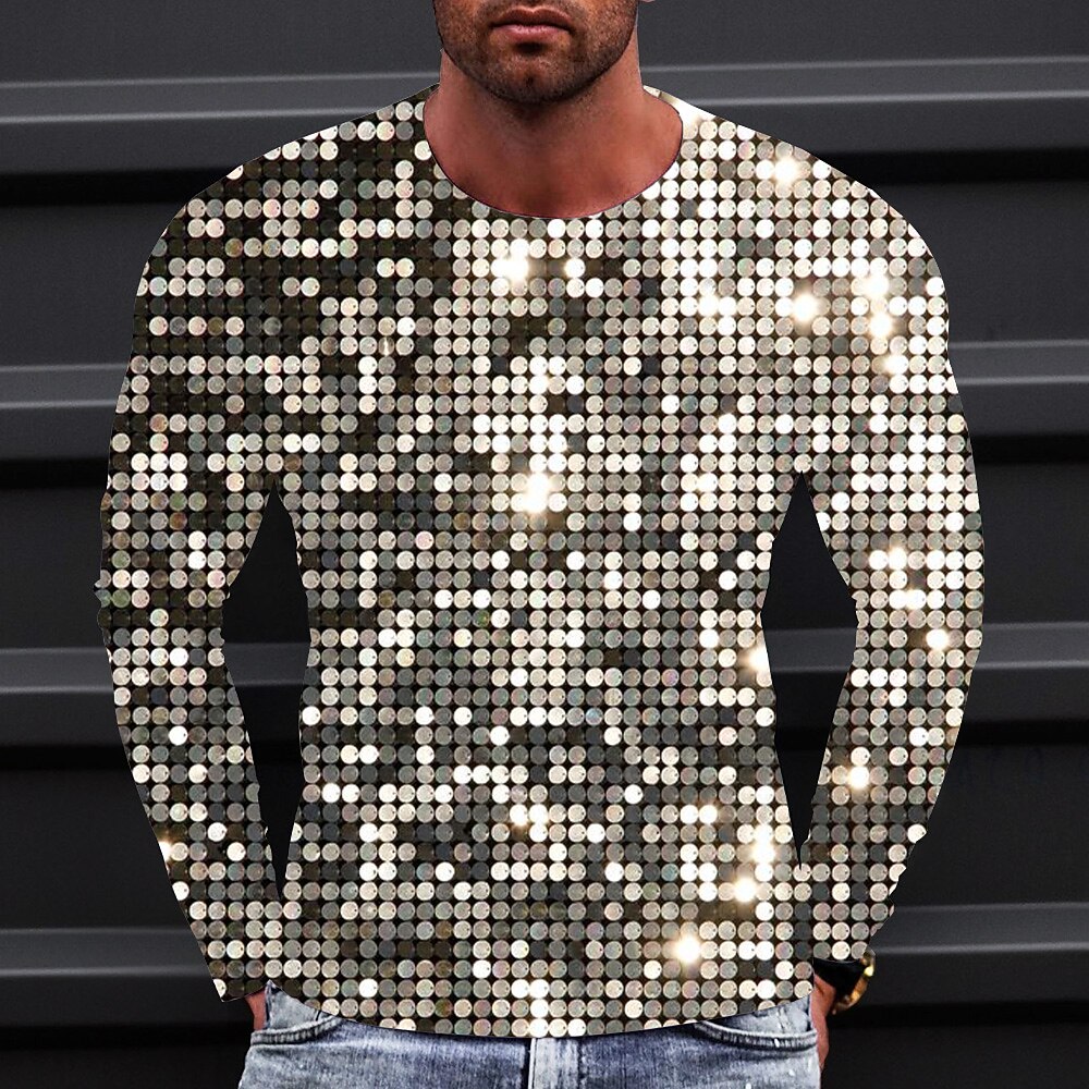 Men's Metallic Gradient Style Graphic Tee