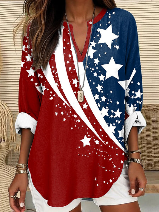 Women's Heritage Flag Long Sleeve Blouse