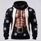 Men's Muscle Christmas Graphic Hoodie