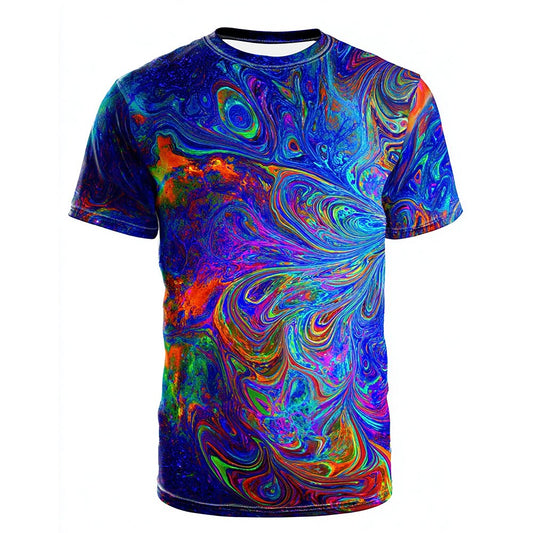 Men's Purple Optical Illusion Graphic Tee
