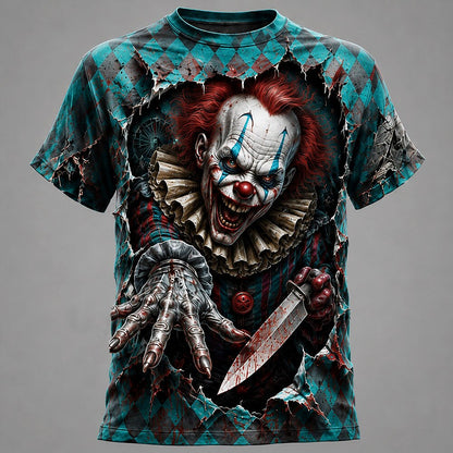Men's Illusion Horror Creepy Clown Tee