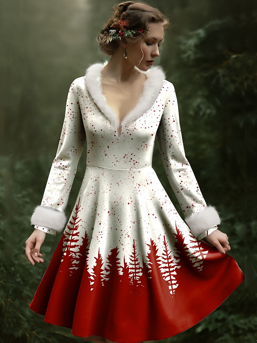Women's Christmas Graphic Dress Style