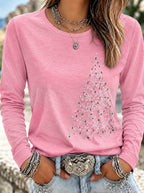Christmas Tree Women's Graphic Long Sleeve Shirt