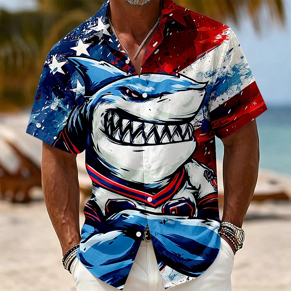 Men's American Flag Short Sleeve Shirt