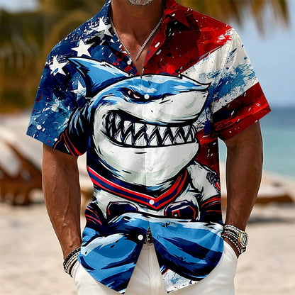 Men's American Flag Short Sleeve Shirt