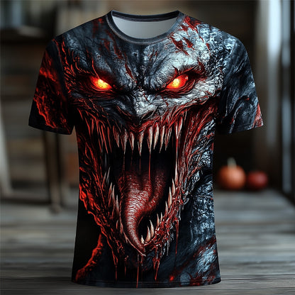 Men's Halloween Infernal Dragon Graphic Tee