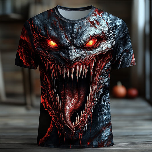 Men's Halloween Infernal Dragon Graphic Tee