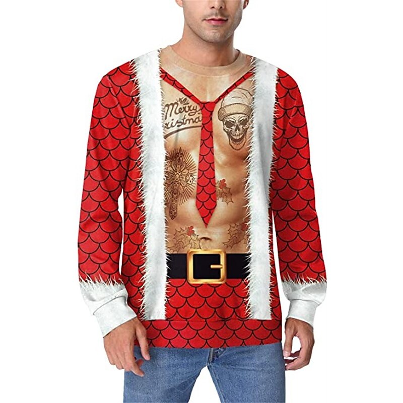 Christmas Streetwear Festive Print Sweatshirt