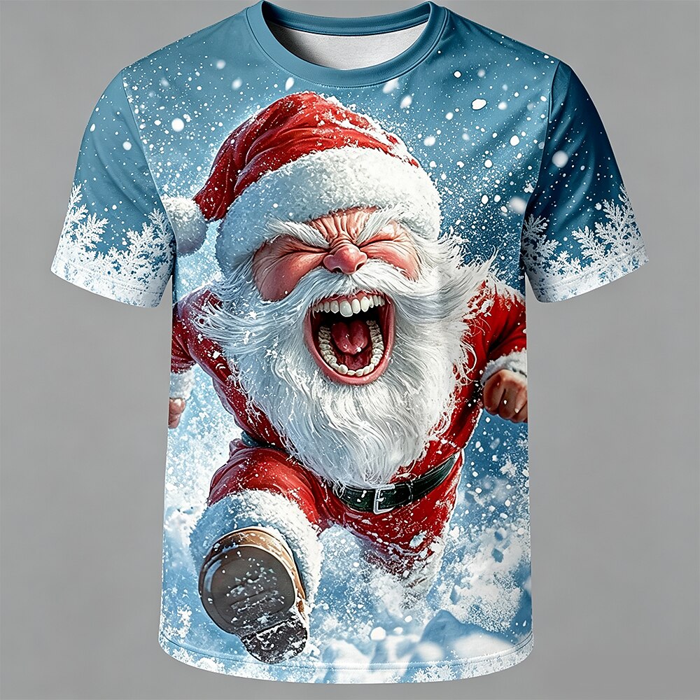 Santa Christmas Party Street Graphic Tee