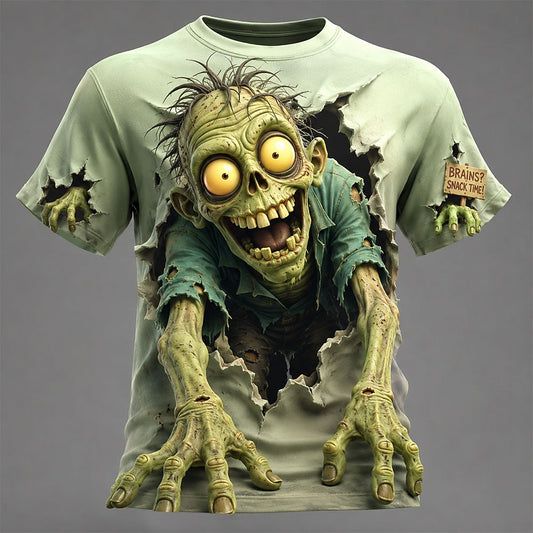 Men's Zombie Skull Bone Graphic Tee