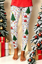 Santa Snowman Tree Comfort Capri Leggings