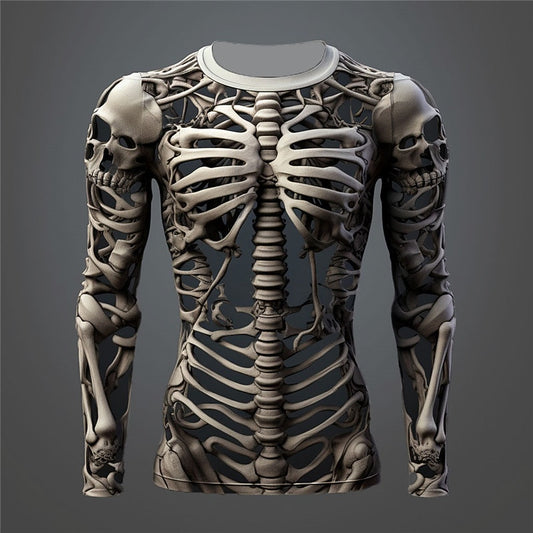 Men's Halloween Midnight Skeleton Graphic Tee