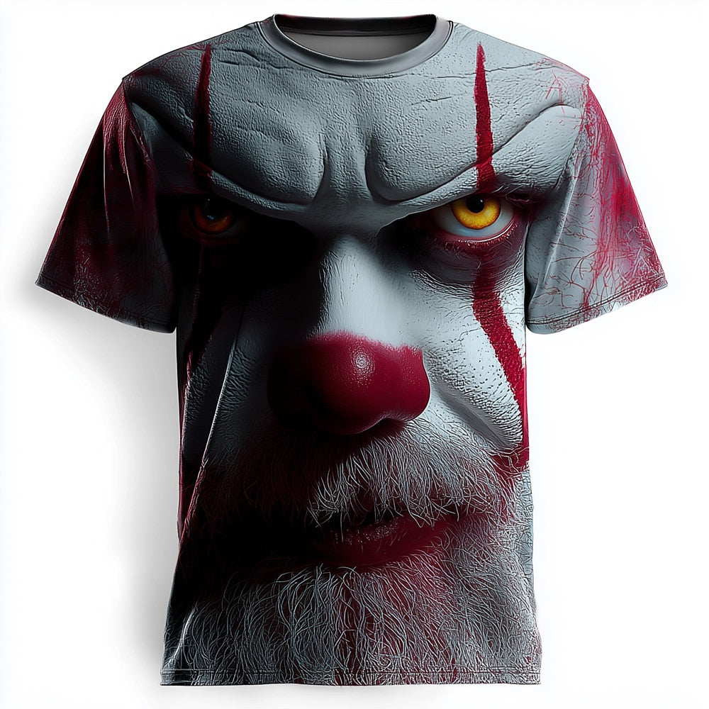 Men's Halloween Twisted Clown Graphic Tee