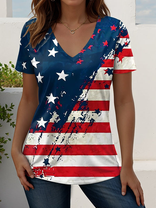 Women's Vintage American Flag Tee