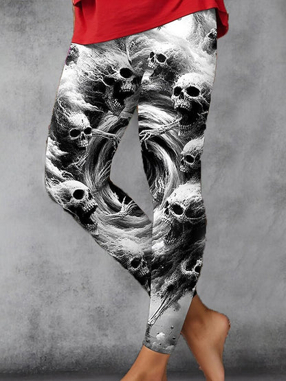 Women's Halloween Haunted Skull Leggings