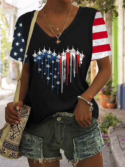 Women's Vintage Freedom Flag Tee