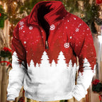 Christmas Snowflake Quarter Zip Sweatshirt