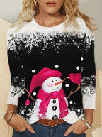 Women's Christmas Snowflake Tree Graphic Tee