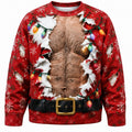 Christmas Hunk Santa Spooky Crewneck Sweatshirt