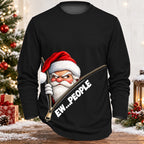 Men's Funny Santa Christmas Longsleeve Tee