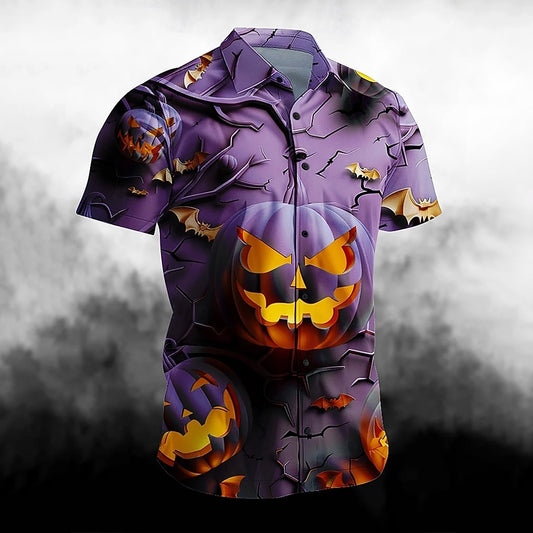 Men's Jack O Lantern Button Shirt