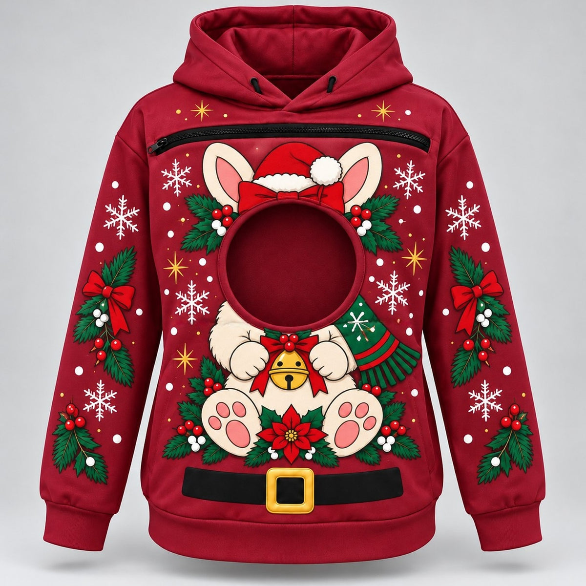 Rabbit Bunny Pet Carrier Bonding Hoodie