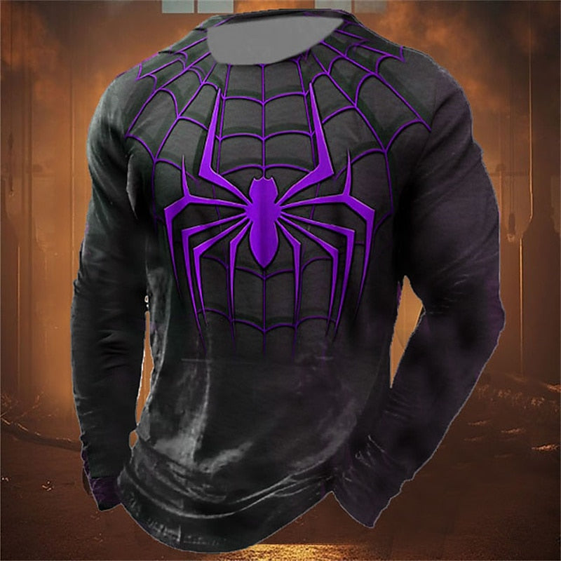 Men's Halloween Creeping Spider Graphic Tee