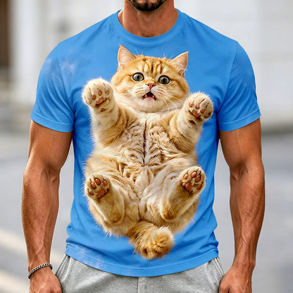 Men's Curious Cat Lover Graphic Tee