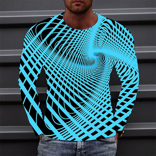 Men's Dynamic Optical Illusion Graphic Tee