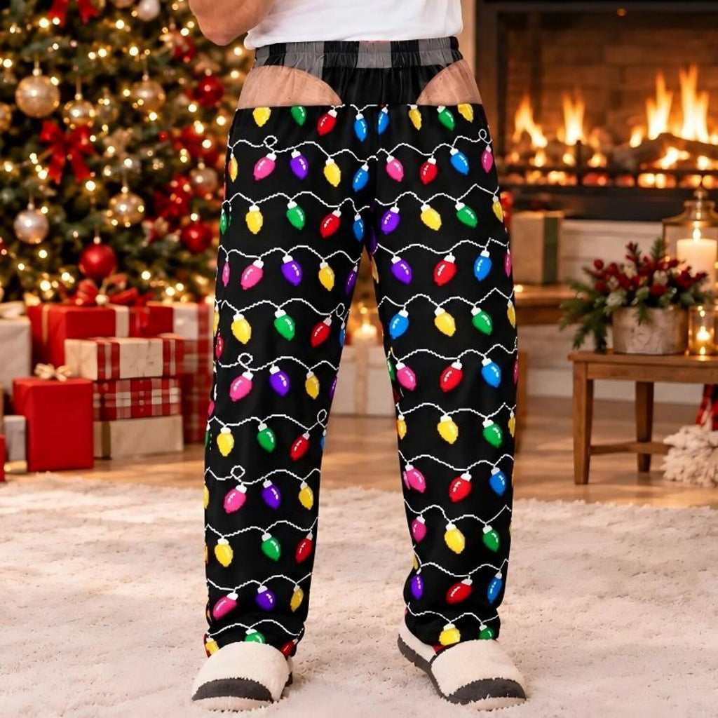 Fun Family Lights Gift Pajama Pants