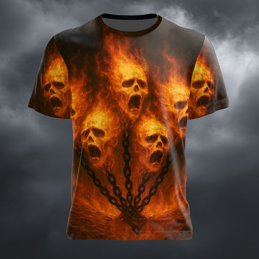 Men's 3D Skull Optical Illusion Tee