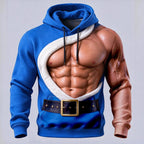 Men's Simulation Print Christmas Hoodie