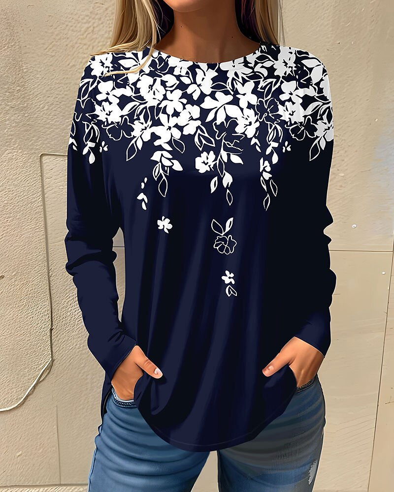 Women's Holiday Floral Garden Graphic Tee