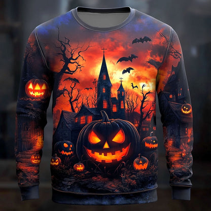 Men's Pumpkin Cemetery Party Sweatshirt