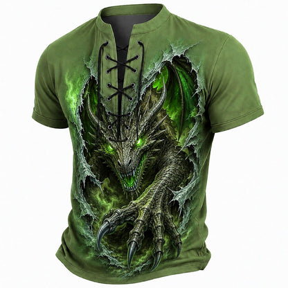 Men's Retro Grim Reaper Henley Tee