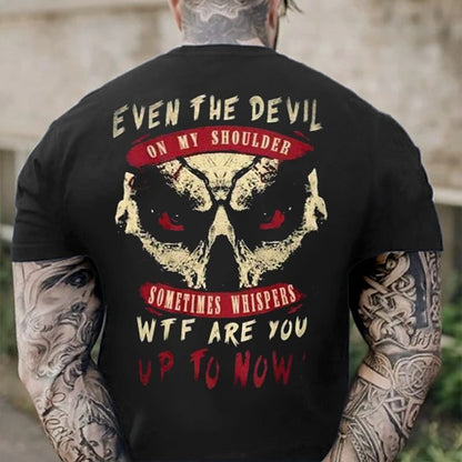 Men's Creepy Lettering Halloween Graphic Tee